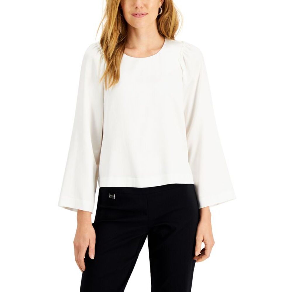 Alfani Petite Printed Flared Sleeve Top